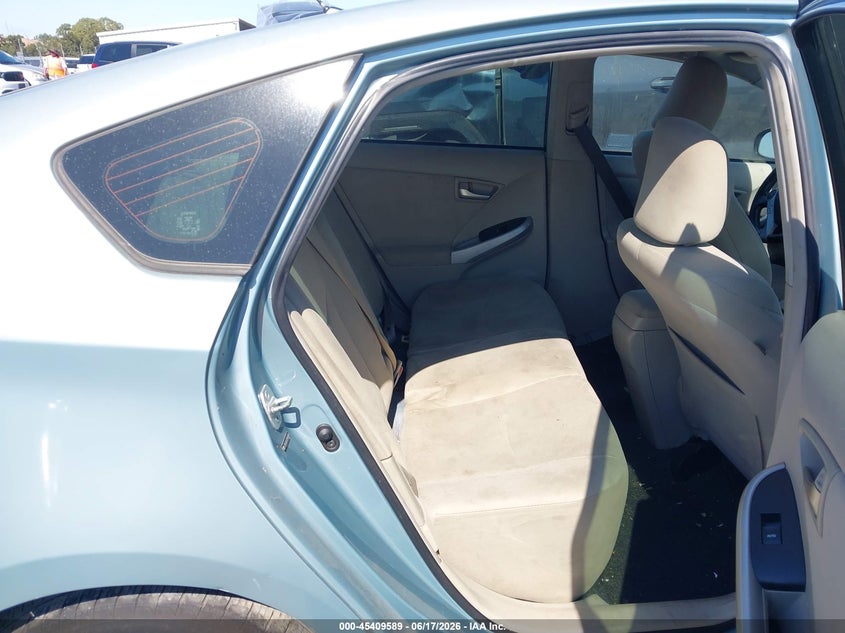 2012 Toyota Prius VIN JTDKN3DU0C5465541 IAAI salvage auction — REAR END, Salvage (California), sold $1,175 on 2026-07-16 (photo 8)