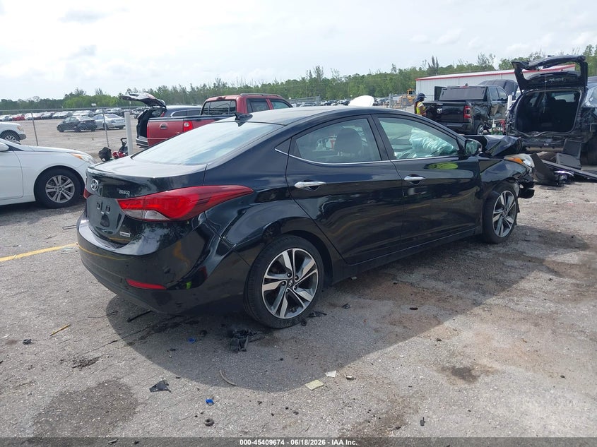 2015 Hyundai Elantra VIN KMHDH4AE9FU370551 IAAI salvage auction — FRONT END, Rebuildable (Florida), sold $975 on 2026-07-06 (photo 4)
