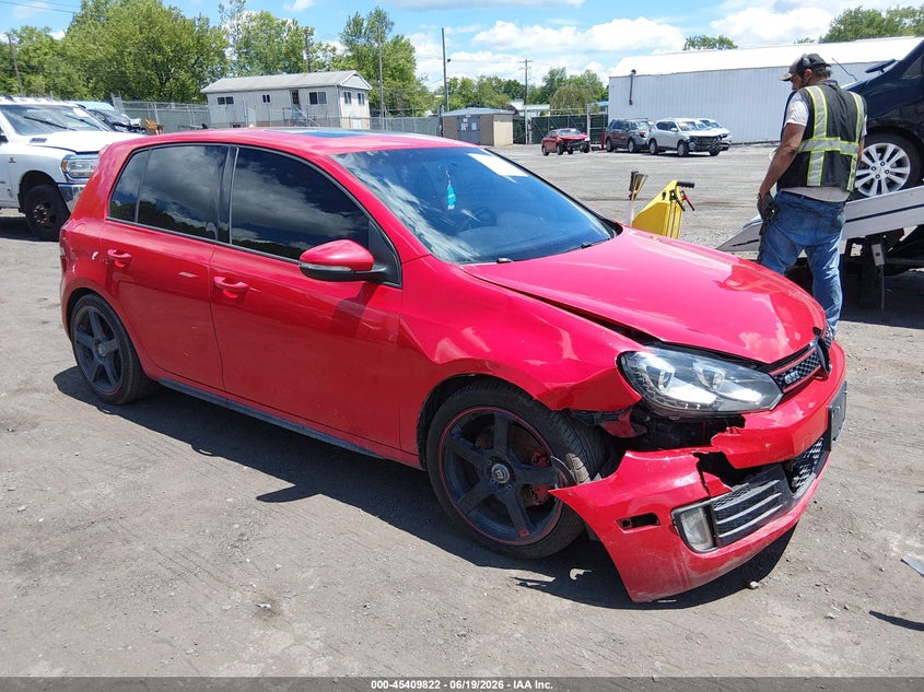 2013 Volkswagen Gti VIN WVWHD7AJ0DW123520 IAAI salvage auction — RIGHT FRONT, Salvage (Pennsylvania), sold $1,250 on 2026-07-21 (photo 1)