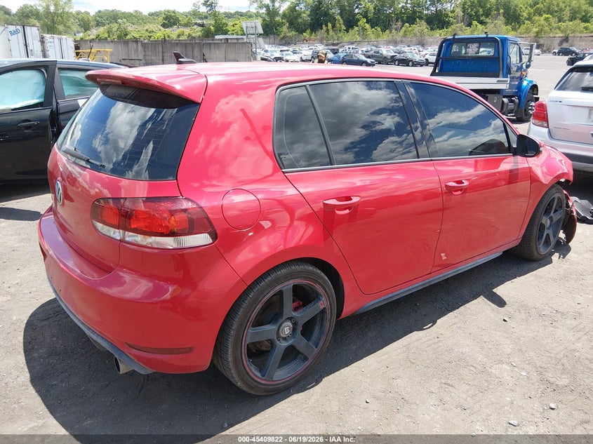 2013 Volkswagen Gti VIN WVWHD7AJ0DW123520 IAAI salvage auction — RIGHT FRONT, Salvage (Pennsylvania), sold $1,250 on 2026-07-21 (photo 4)
