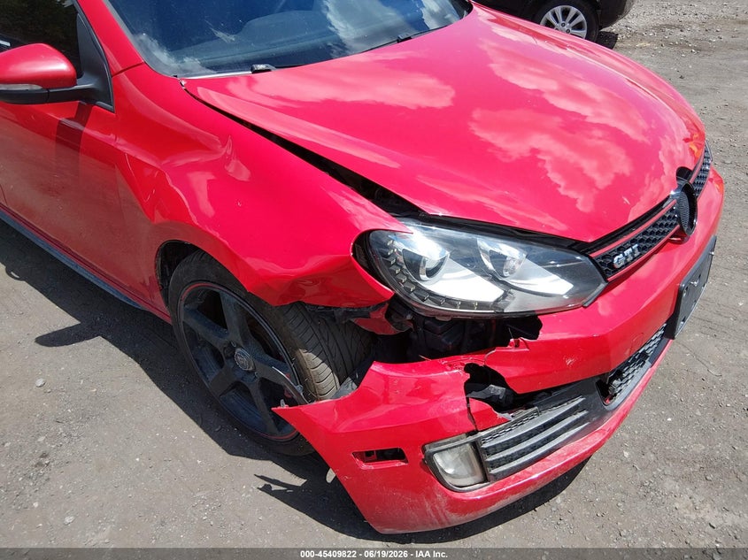 2013 Volkswagen Gti VIN WVWHD7AJ0DW123520 IAAI salvage auction — RIGHT FRONT, Salvage (Pennsylvania), sold $1,250 on 2026-07-21 (photo 6)