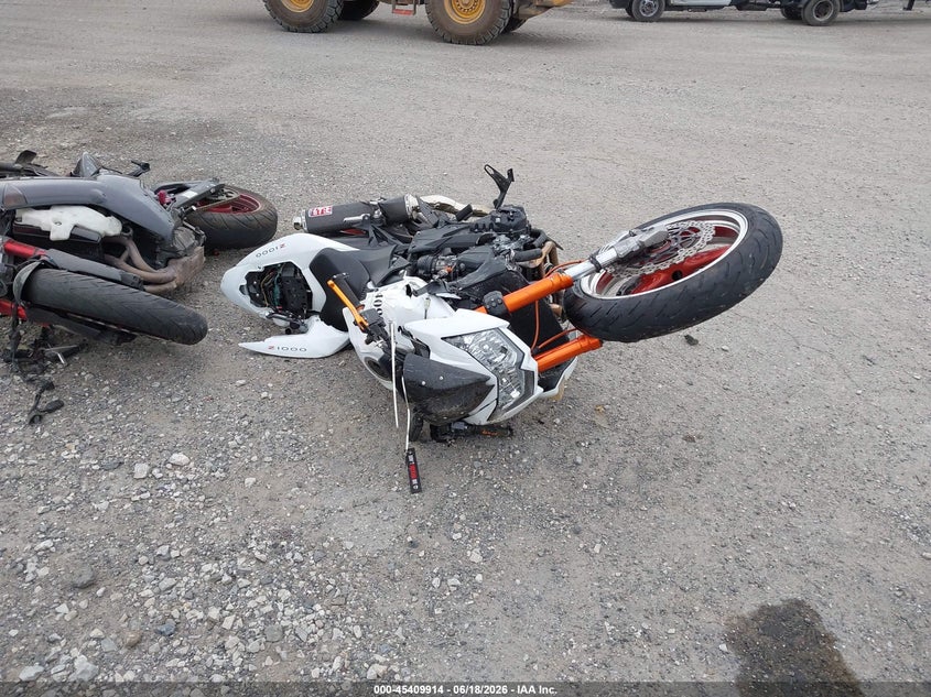 2008 Kawasaki Zr1000 VIN JKAZRCB158A018577 IAAI salvage auction — LEFT SIDE, Salvage (Pennsylvania), sold $325 on 2026-07-28 (photo 1)