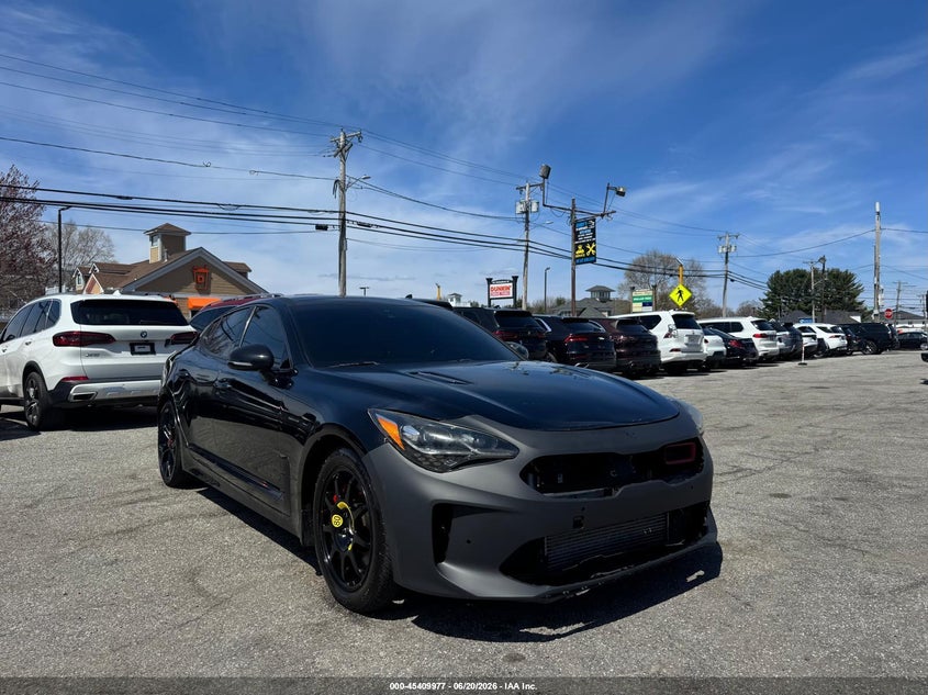 2019 Kia Stinger VIN KNAE55LC9K6057823 IAAI salvage auction — UNKNOWN, Clear (Maryland), sold $11,400 on 2026-07-19 (photo 1)