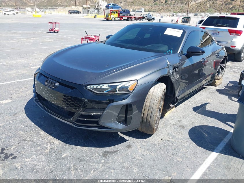 2022 Audi E-tron gt VIN WAUCJBFW5N7008463 IAAI salvage auction — LEFT FRONT, Salvage Title, sold $17,500 on 2026-08-06 (photo 2)