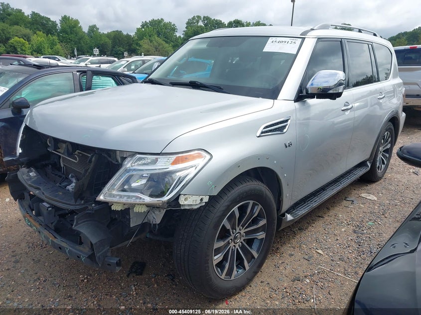 2020 Nissan Armada VIN JN8AY2ND0LX015862 IAAI salvage auction — FRONT END, Salvage (North Carolina), sold $4,900 on 2026-07-27 (photo 2)