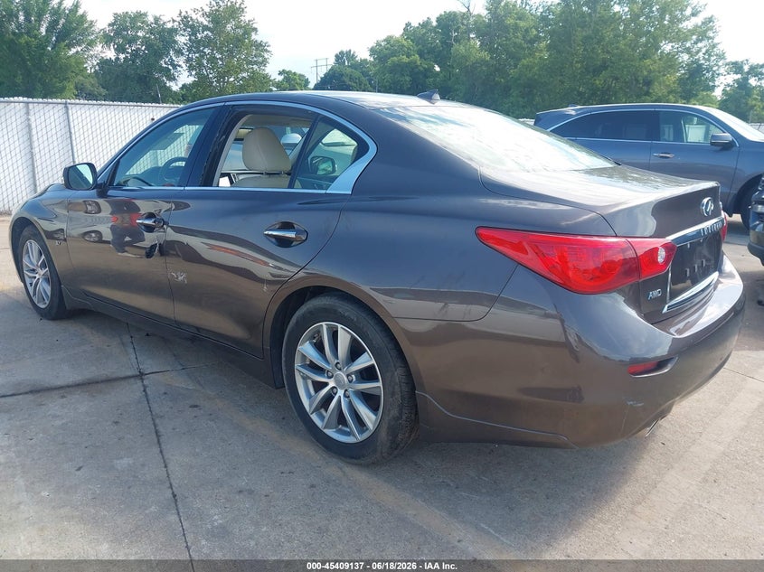2015 Infiniti Q50 VIN JN1BV7AR6FM397153 IAAI salvage auction — NORMAL WEAR, Clear (Missouri), sold $525 on 2026-07-28 (photo 3)