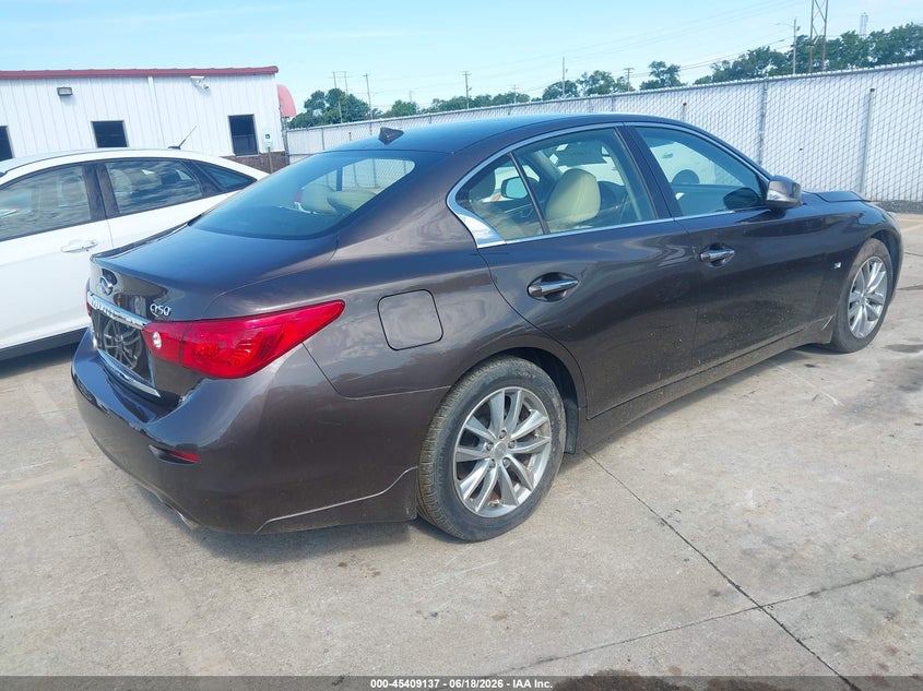 2015 Infiniti Q50 VIN JN1BV7AR6FM397153 IAAI salvage auction — NORMAL WEAR, Clear (Missouri), sold $525 on 2026-07-28 (photo 4)