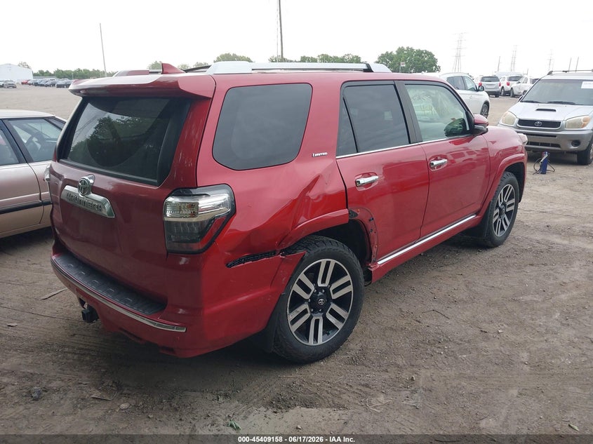 2018 Toyota 4runner VIN JTEBU5JRXJ5491751 IAAI salvage auction — RIGHT REAR, Salvage (Indiana), sold $12,750 on 2026-07-15 (photo 4)