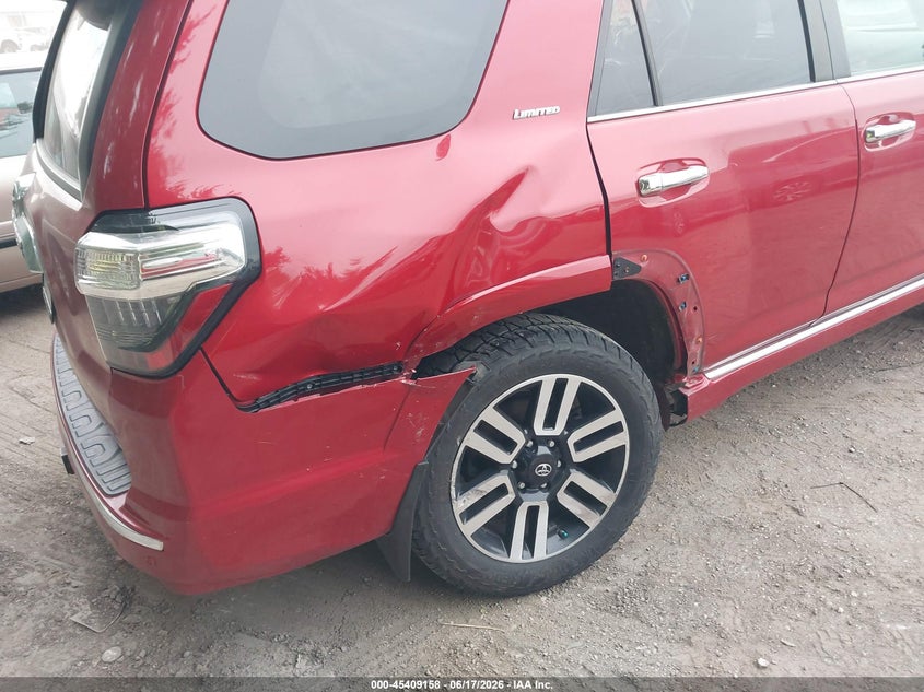 2018 Toyota 4runner VIN JTEBU5JRXJ5491751 IAAI salvage auction — RIGHT REAR, Salvage (Indiana), sold $12,750 on 2026-07-15 (photo 6)