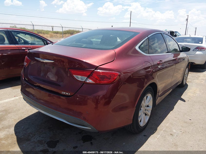2015 Chrysler 200 VIN 1C3CCCAB2FN583743 IAAI salvage auction — NORMAL WEAR, Clear (New Mexico), sold $1,050 on 2026-07-22 (photo 4)