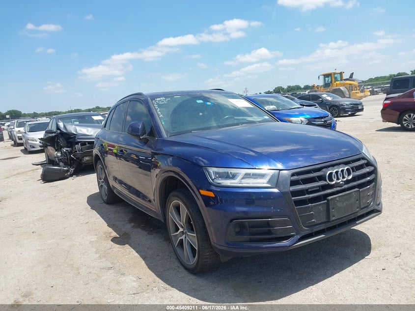 2019 Audi Q5 VIN WA1CNAFY2K2073678 IAAI salvage auction — REAR END, Salvage (Texas), sold $5,700 on 2026-07-21 (photo 1)