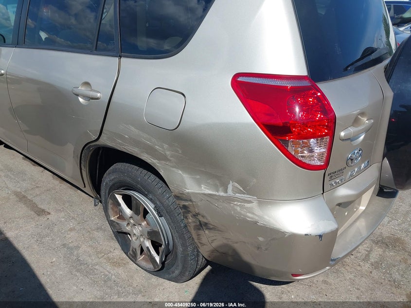 2008 Toyota Rav4 VIN JTMBK31VX86043896 IAAI salvage auction — LEFT REAR, Salvage (North Carolina), sold $1,125 on 2026-07-15 (photo 6)