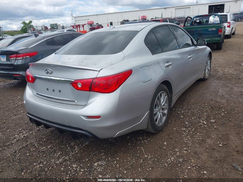 2016 Infiniti Q50 VIN JN1EV7AR9GM342534 IAAI salvage auction — NORMAL WEAR, Clear (Illinois), sold $1,275 on 2026-07-29 (photo 4)