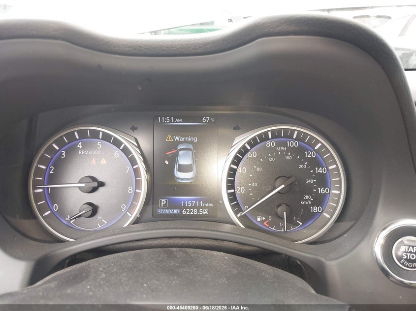 2016 Infiniti Q50 VIN JN1EV7AR9GM342534 IAAI salvage auction — NORMAL WEAR, Clear (Illinois), sold $1,275 on 2026-07-29 (photo 7)