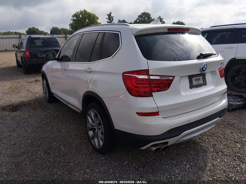 2016 BMW X3 VIN 5UXWX9C57G0D79043 IAAI salvage auction — FRONT END, Certificate Of Destruction (Louisiana), sold $3,000 on 2026-07-22 (photo 3)