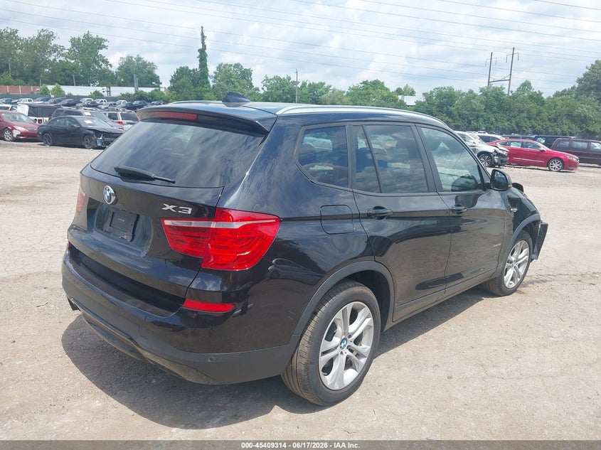 2015 BMW X3 VIN 5UXWX7C57F0K35587 IAAI salvage auction — RIGHT FRONT, Salvage Title, sold $3,750 on 2026-07-21 (photo 4)
