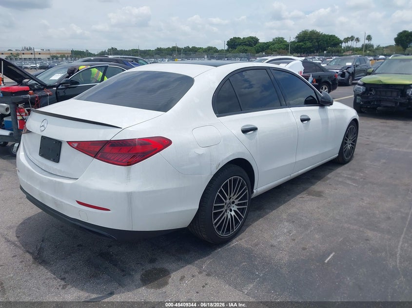 2022 Mercedes-benz C-klasse VIN W1KAF4HB1NR050866 IAAI salvage auction — WATER/FLOOD, Salvage Title, sold $9,100 on 2026-07-30 (photo 4)