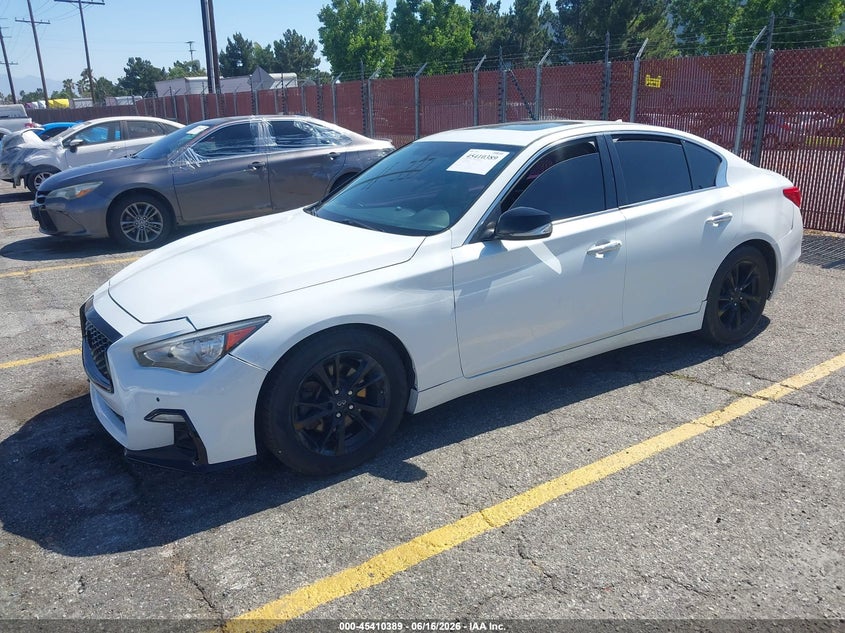 2015 Infiniti Q50 VIN JN1AV7AP5FM790734 IAAI salvage auction — LEFT FRONT, Salvage (California), sold $1,050 on 2026-07-28 (photo 2)