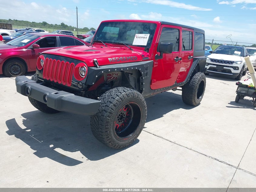 2014 Jeep Wrangler unlimited VIN 1C4HJWDG0EL295245 IAAI salvage auction — RIGHT FRONT, Clear (Texas), sold $7,900 on 2026-07-24 (photo 2)