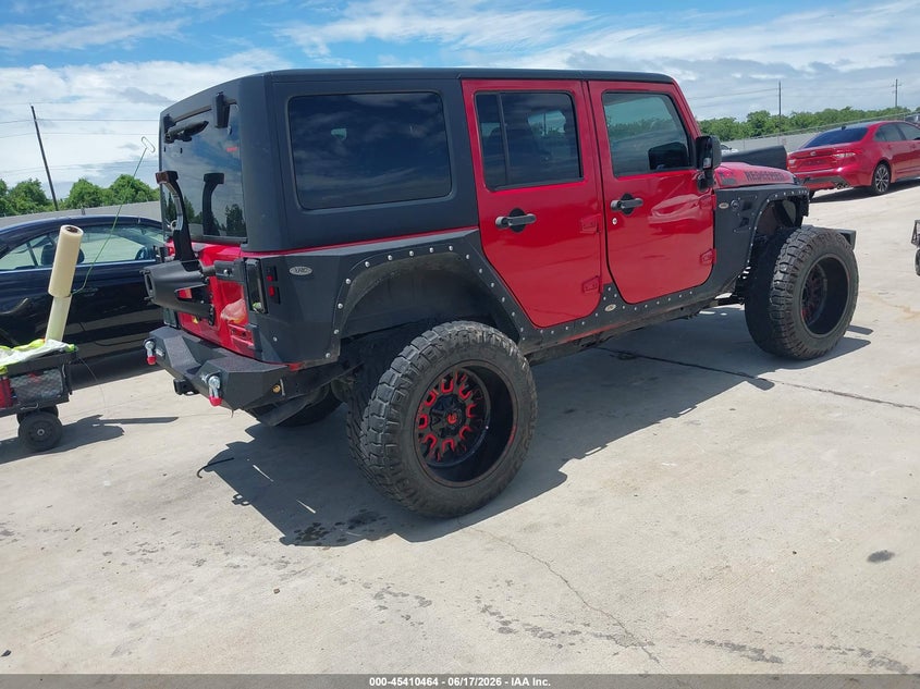 2014 Jeep Wrangler unlimited VIN 1C4HJWDG0EL295245 IAAI salvage auction — RIGHT FRONT, Clear (Texas), sold $7,900 on 2026-07-24 (photo 4)