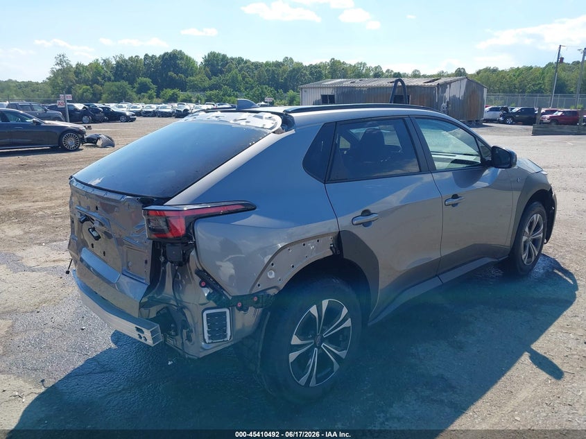 2024 Subaru Solterra VIN JTMABABA7RA053845 IAAI salvage auction — FRONT & REAR, Salvage Title, sold $7,600 on 2026-08-10 (photo 4)