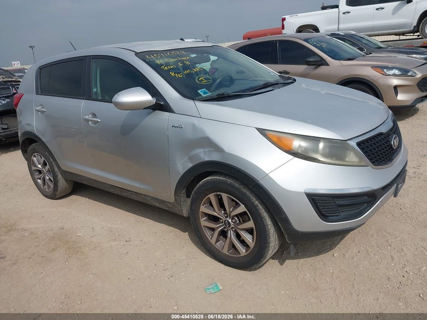 2014 Kia Sportage VIN KNDPBCAC2E7613951 IAAI salvage auction — REAR END, Salvage (Texas), sold $1,500 on 2026-07-13 (photo 1)