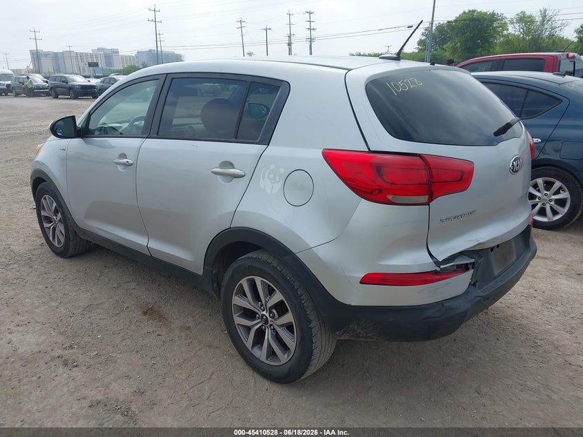 2014 Kia Sportage VIN KNDPBCAC2E7613951 IAAI salvage auction — REAR END, Salvage (Texas), sold $1,500 on 2026-07-13 (photo 3)