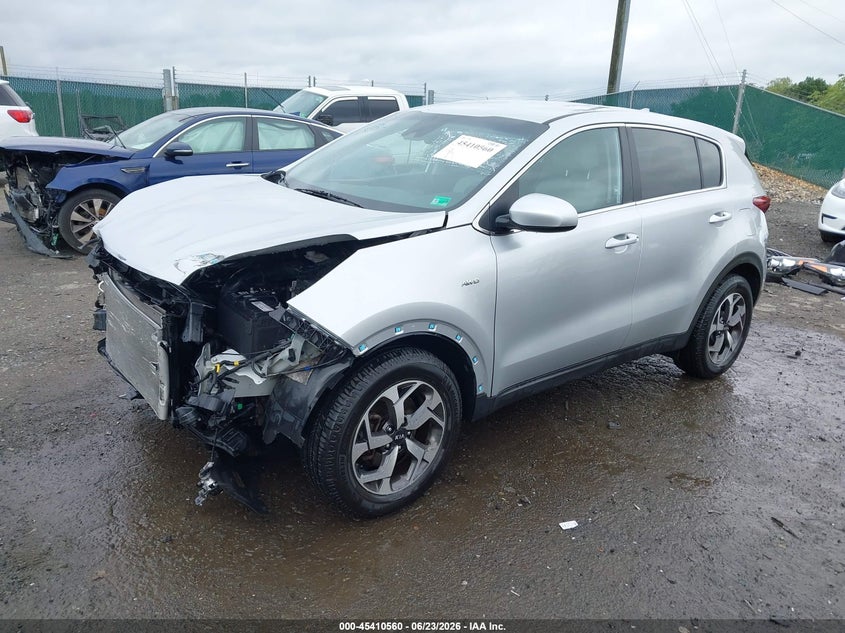 2021 Kia Sportage VIN KNDPMCACXM7848042 IAAI salvage auction — FRONT END, Salvage (Virginia), sold $3,700 on 2026-07-13 (photo 2)