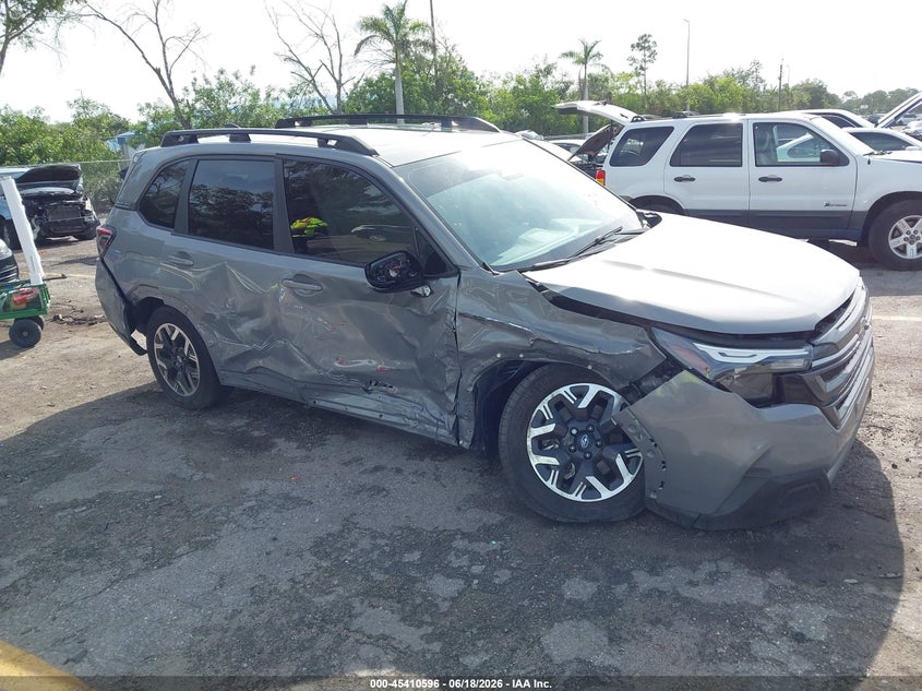 2025 Subaru Forester VIN JF2SLDBC7SH479506 IAAI salvage auction — SIDE, Rebuildable (Florida), sold $5,850 on 2026-07-29 (photo 1)