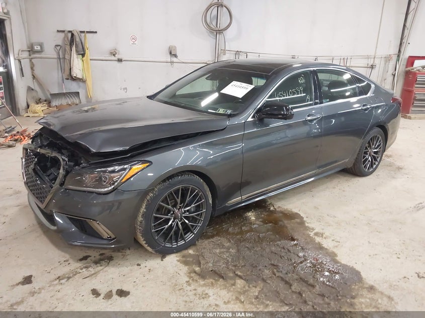 2019 Genesis G80 VIN KMTFN4JB4KU322849 IAAI salvage auction — FRONT END, Salvage (Pennsylvania), sold $6,450 on 2026-07-09 (photo 2)