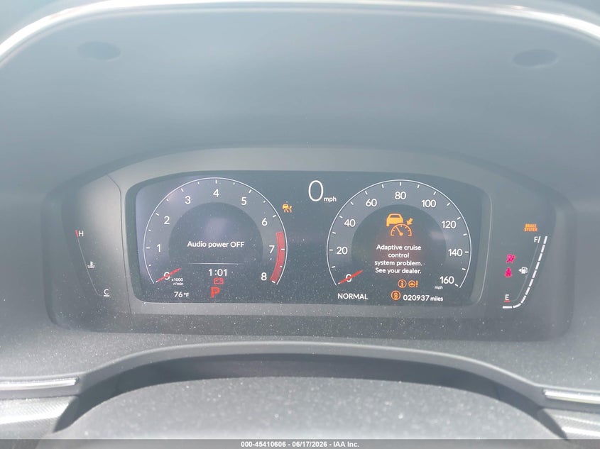 2023 Acura Integra VIN 19UDE4H6XPA006705 IAAI salvage auction — FRONT END, Salvage Title, sold $10,250 on 2026-07-15 (photo 7)