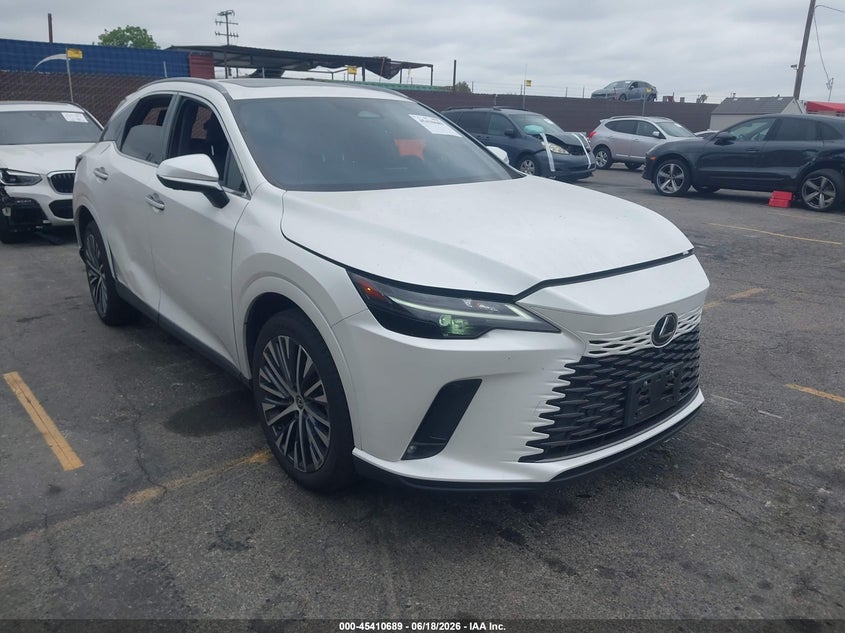 2023 Lexus Rx VIN JTJCHMAAXP2000281 IAAI salvage auction — REAR END, Salvage Title, sold $23,300 on 2026-07-13 (photo 1)