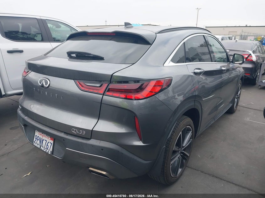 2023 Infiniti Qx55 VIN 3PCAJ5JR6PF122353 IAAI salvage auction — SIDE, Salvage Title, sold $8,400 on 2026-07-31 (photo 4)