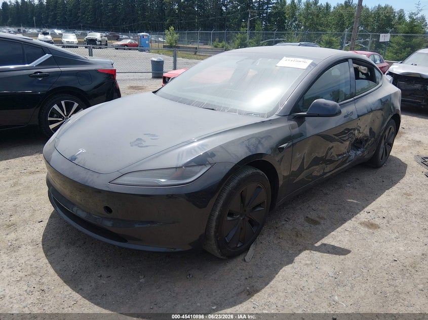 2025 Tesla Model 3 VIN 5YJ3E1EA9SF013260 IAAI salvage auction — SIDE, Wait Title, sold $13,900 on 2026-08-02 (photo 2)