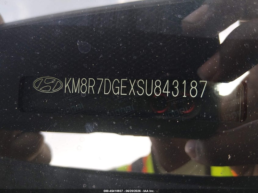 2025 Hyundai Palisade VIN KM8R7DGEXSU843187 IAAI salvage auction — REAR END, Original (Texas), sold $19,600 on 2026-07-22 (photo 9)