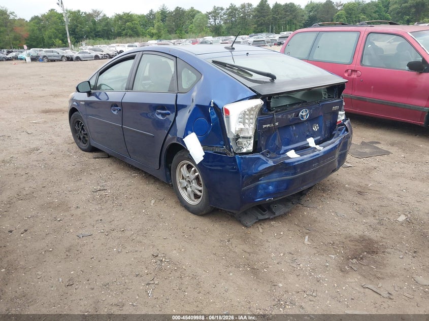 2011 Toyota Prius VIN JTDKN3DU7B1376202 IAAI salvage auction — REAR END, Mv-907A (New York), sold $450 on 2026-07-07 (photo 3)