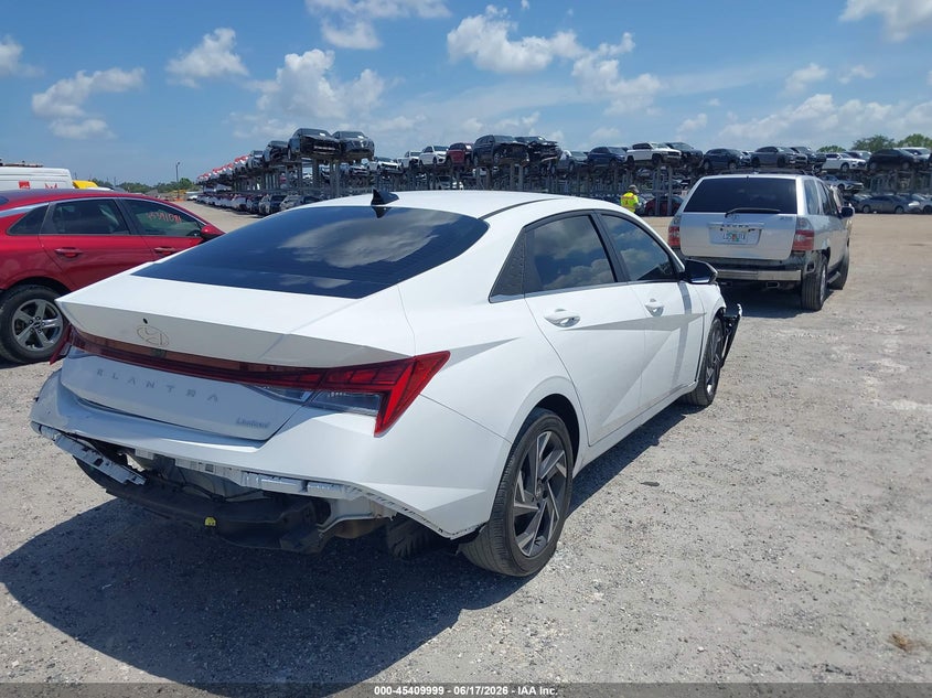 2024 Hyundai Elantra VIN KMHLP4DG2RU774498 IAAI salvage auction — REAR END, Salvage Title, sold $5,400 on 2026-07-21 (photo 4)