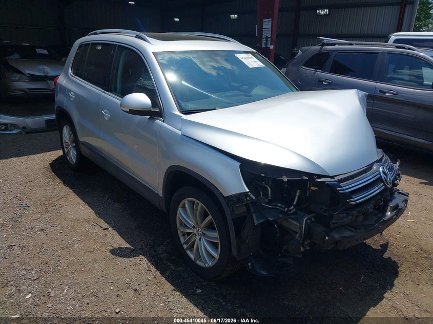 2013 Volkswagen Tiguan VIN WVGAV7AX6DW535052 IAAI salvage auction — FRONT END, Salvage (Virginia), sold $1,150 on 2026-07-09 (photo 1)