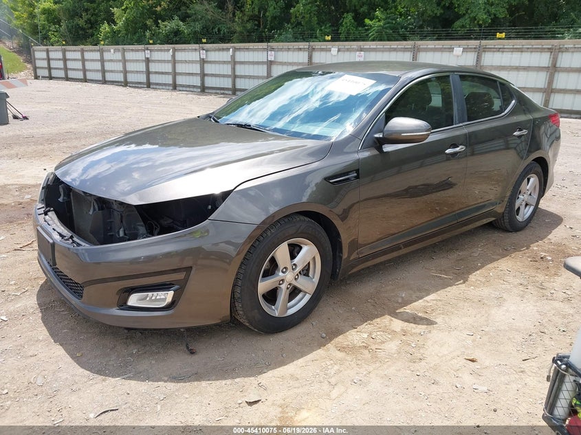 2014 Kia Optima VIN 5XXGM4A79EG298561 IAAI salvage auction — FRONT END, Salvage (Tennessee), sold $650 on 2026-07-15 (photo 2)