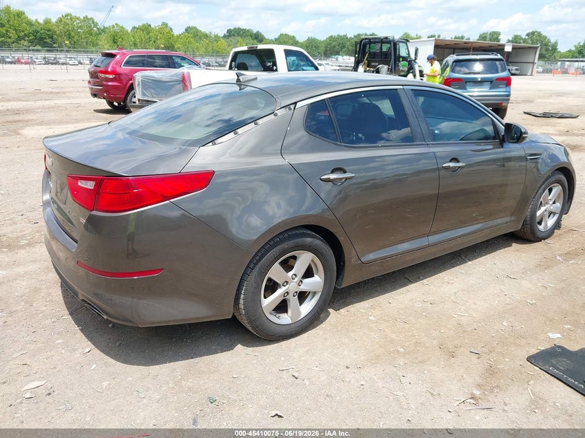 2014 Kia Optima VIN 5XXGM4A79EG298561 IAAI salvage auction — FRONT END, Salvage (Tennessee), sold $650 on 2026-07-15 (photo 4)
