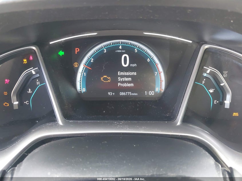 2018 Honda Civic VIN JHMFC1F35JX009826 IAAI salvage auction — RIGHT FRONT, Salvage Title, sold $4,050 on 2026-07-28 (photo 7)