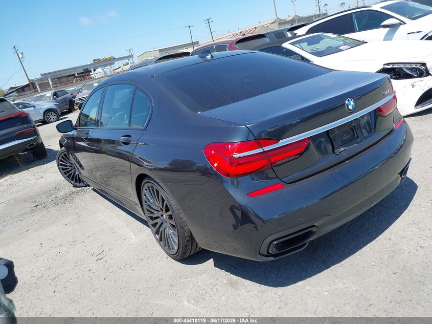 2018 BMW 7er VIN WBA7E2C56JG743027 IAAI salvage auction — REAR END, Salvage Certificate (California), sold $8,300 on 2026-07-10 (photo 3)