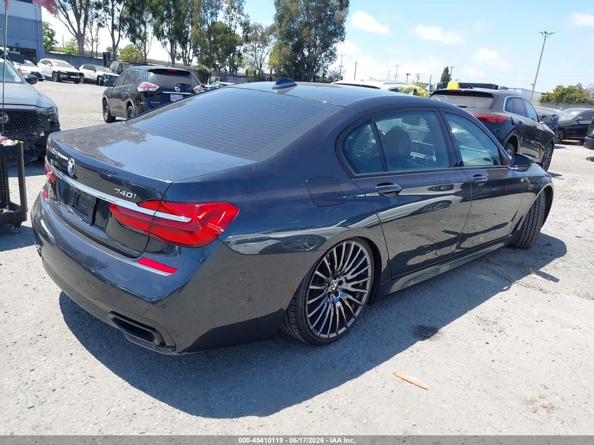 2018 BMW 7er VIN WBA7E2C56JG743027 IAAI salvage auction — REAR END, Salvage Certificate (California), sold $8,300 on 2026-07-10 (photo 4)