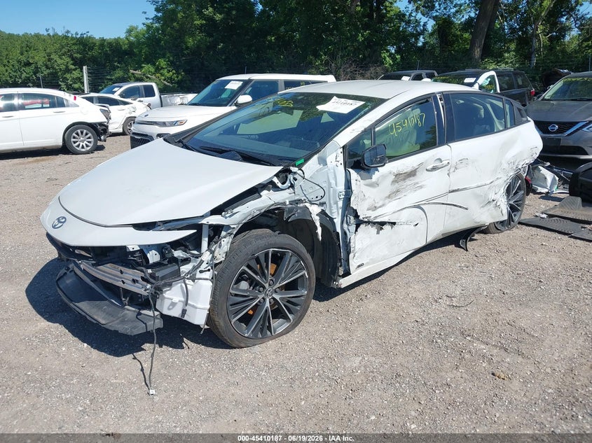 2023 Toyota Prius VIN JTDADABU3P3002011 IAAI salvage auction — FRONT & REAR, Salvage (Indiana), sold $4,800 on 2026-07-15 (photo 2)