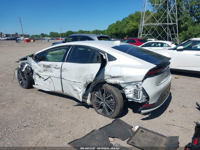 2023 Toyota Prius VIN JTDADABU3P3002011 IAAI salvage auction — FRONT & REAR, Salvage (Indiana), sold $4,800 on 2026-07-15 (photo 3)