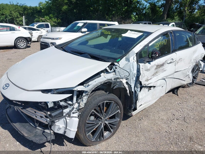 2023 Toyota Prius VIN JTDADABU3P3002011 IAAI salvage auction — FRONT & REAR, Salvage (Indiana), sold $4,800 on 2026-07-15 (photo 6)