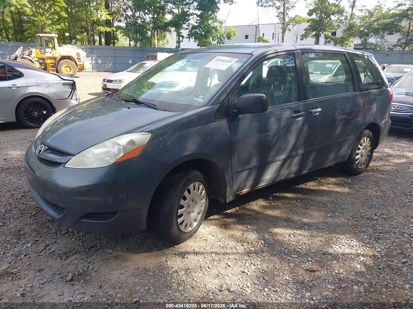 2009 Toyota Sienna VIN 5TDZK23C59S271164 IAAI salvage auction — FRONT & REAR, Clear (New Jersey), sold $800 on 2026-07-22 (photo 2)
