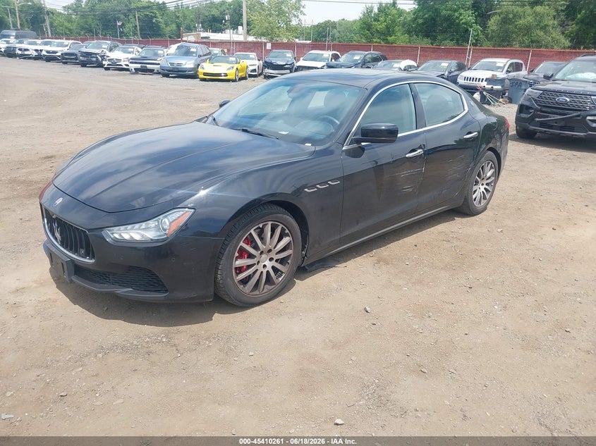 2015 Maserati Ghibli VIN ZAM57RTA2F1149664 IAAI salvage auction — LEFT & RIGHT, Salvage Title, sold $3,850 on 2026-08-12 (photo 2)