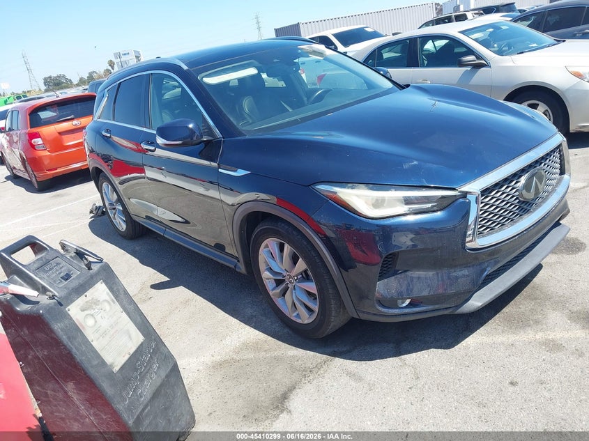 2021 Infiniti Qx50 VIN 3PCAJ5BA6MF114189 IAAI salvage auction — NORMAL WEAR, Salvage Title - Dealer (California), sold $7,100 on 2026-07-09 (photo 1)