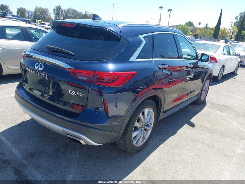 2021 Infiniti Qx50 VIN 3PCAJ5BA6MF114189 IAAI salvage auction — NORMAL WEAR, Salvage Title - Dealer (California), sold $7,100 on 2026-07-09 (photo 4)